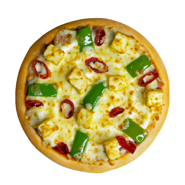 Capsicum, Paneer & Red Paprika Pizza